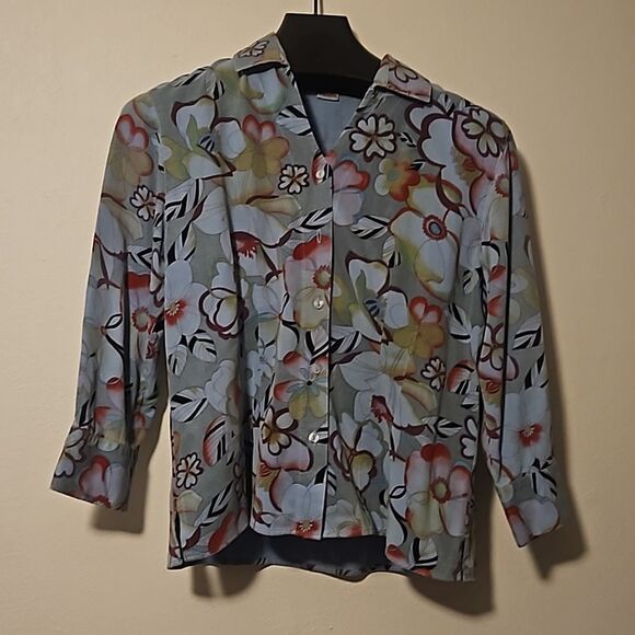 TIANELLO WOMAN TOP FLORAL  BOHON M - Picture 1 of 7
